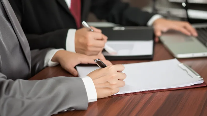 Signing a contract